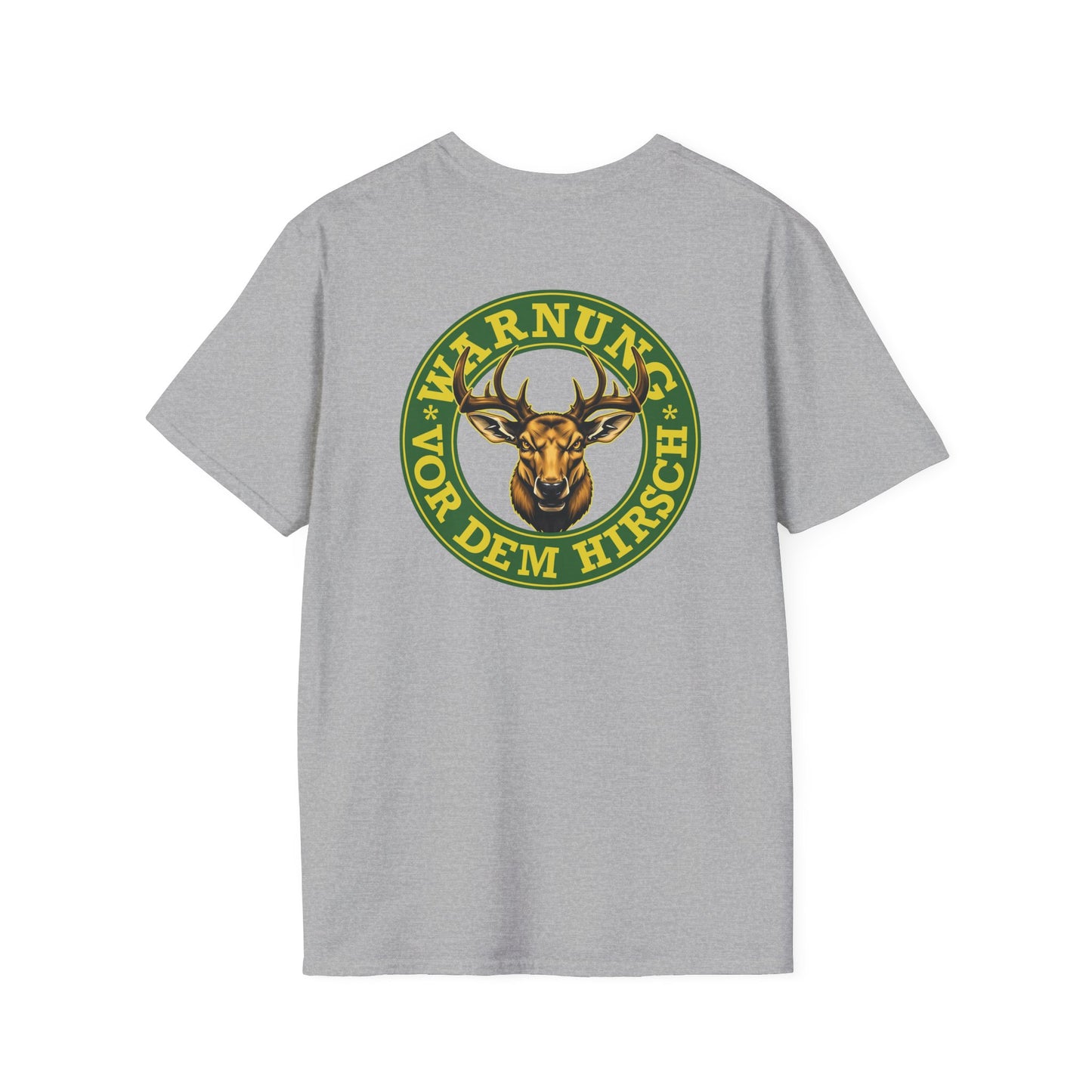 Warnung vor dem Hirsch - Backprint T-Shirt