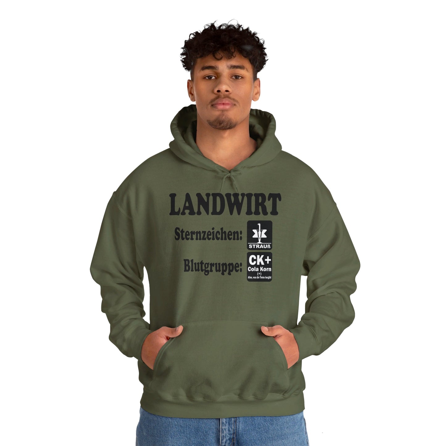 Landwirt: Sternzeichen Strauß, Blutgruppe Cola Korn Hoodie