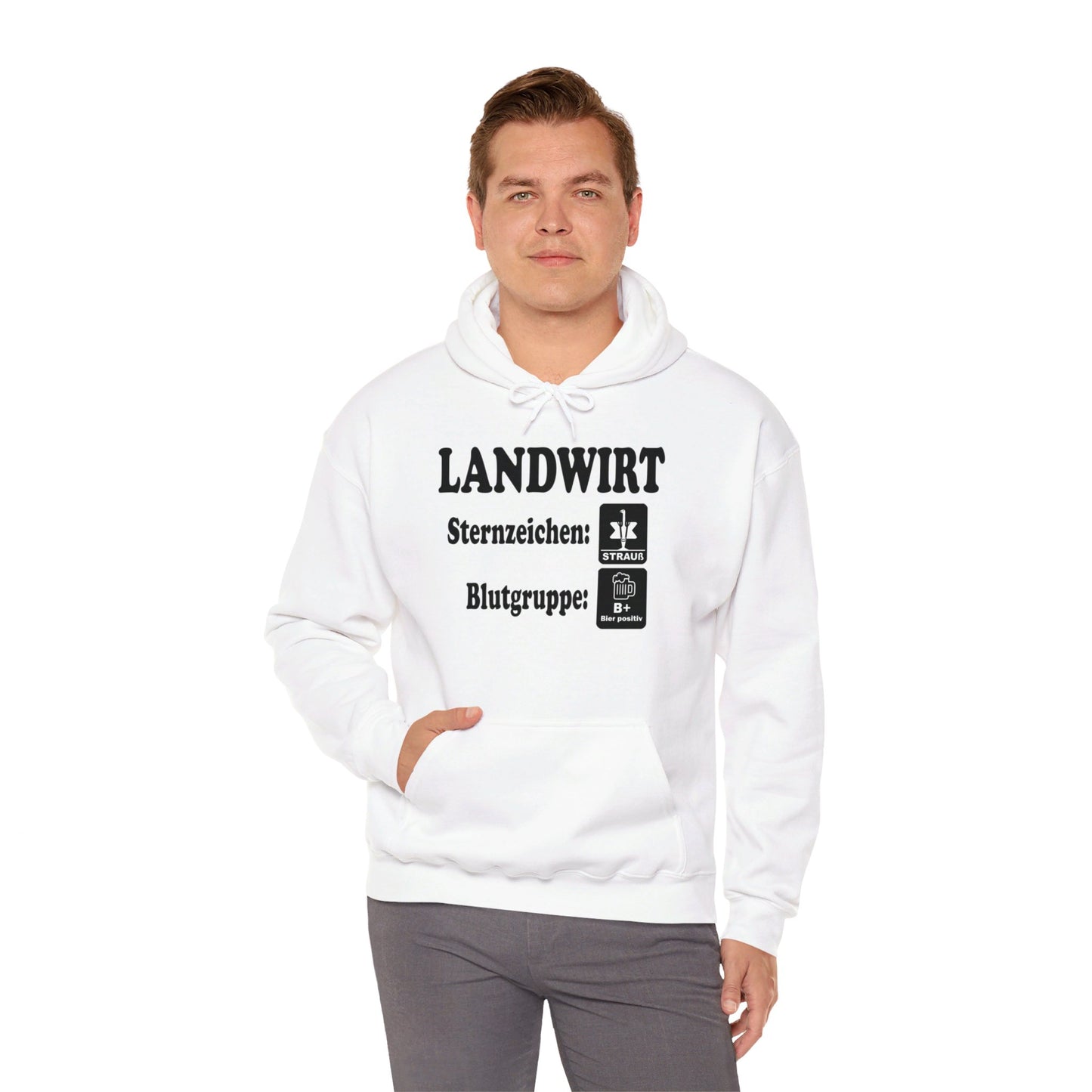 Landwirt: Sternzeichen Strauß, Blutgruppe Bier positiv Hoodie