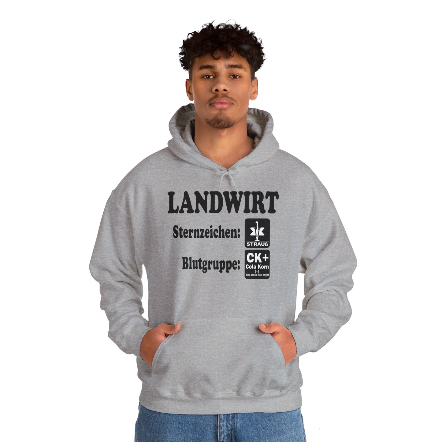 Landwirt: Sternzeichen Strauß, Blutgruppe Cola Korn Hoodie