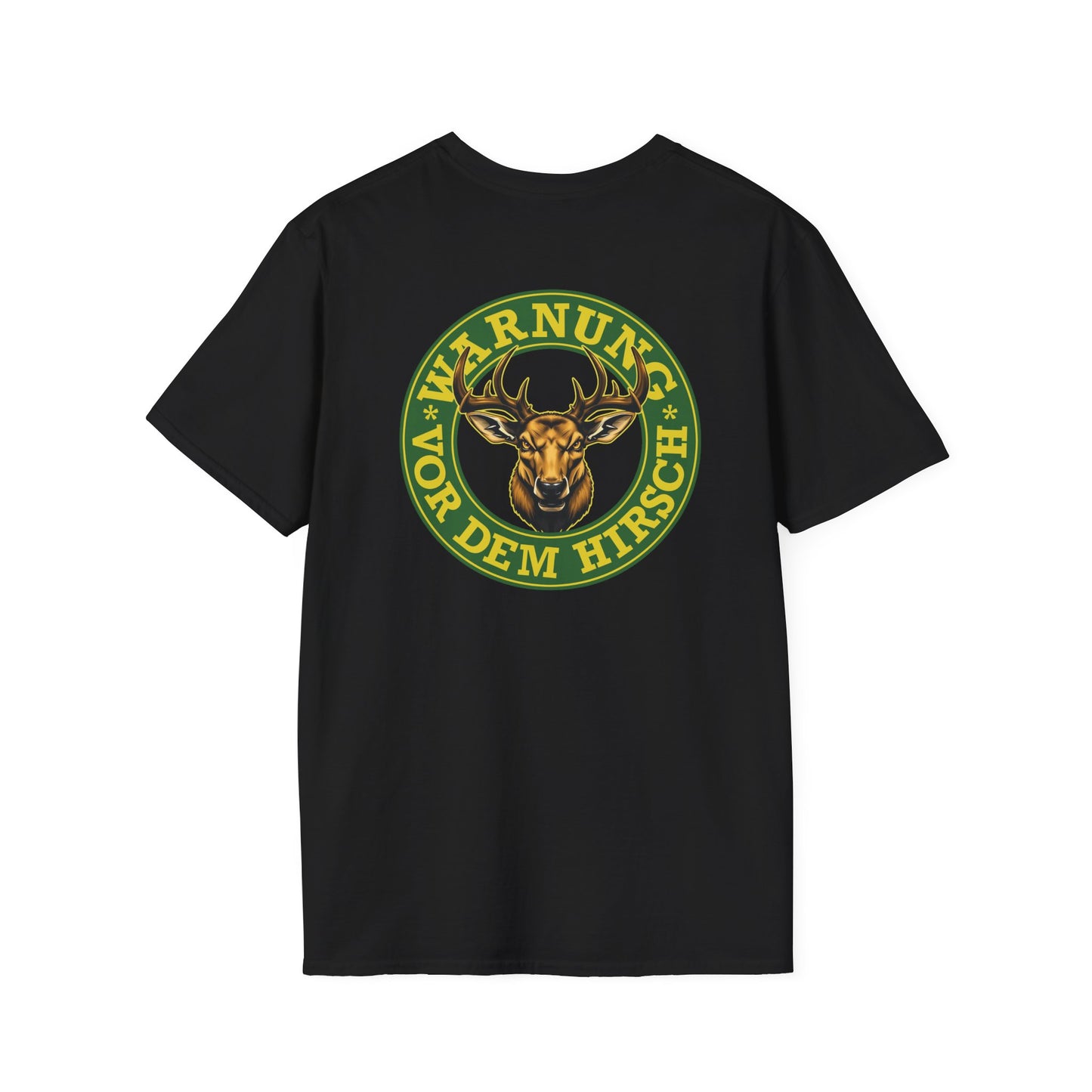 Warnung vor dem Hirsch - Backprint T-Shirt
