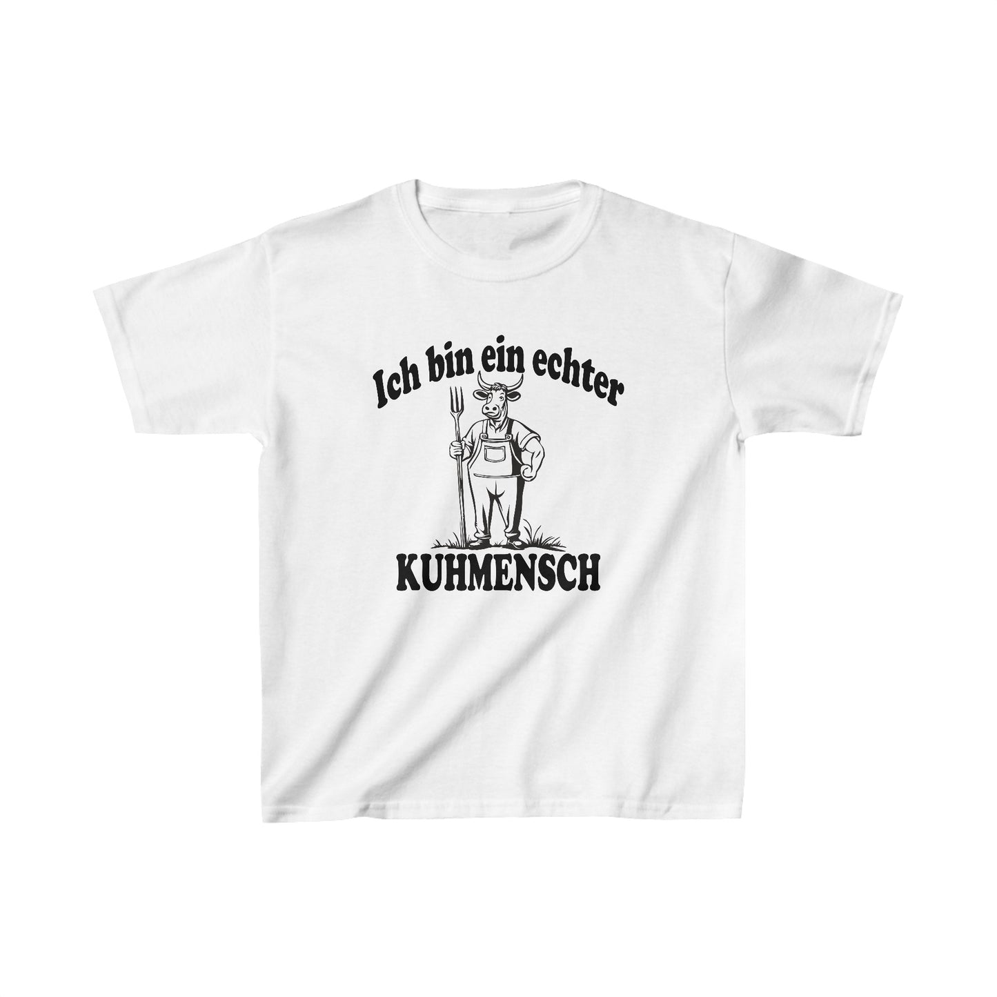 Kinder T-Shirt 'Ich bin ein echter Kuhmensch' | Lustiges Design für Kuhliebhaber