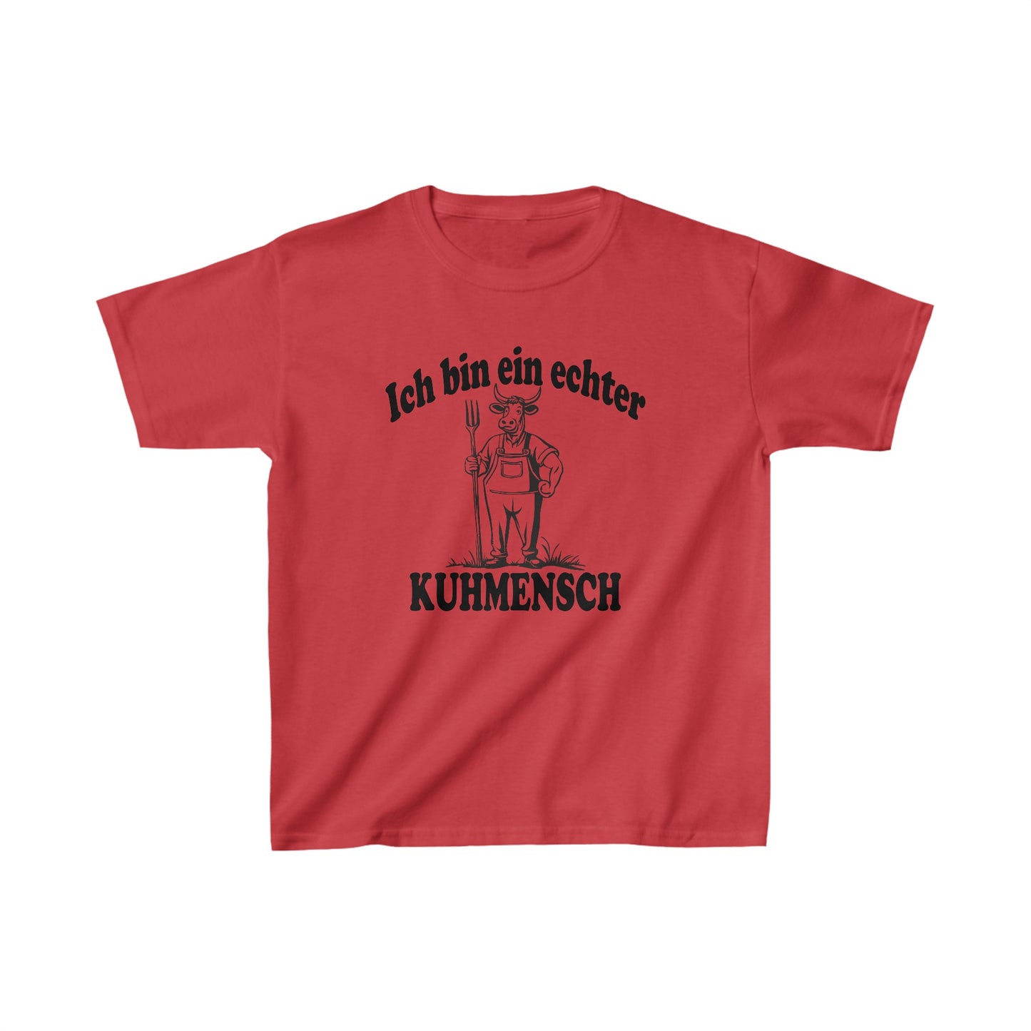 Kinder T-Shirt 'Ich bin ein echter Kuhmensch' | Lustiges Design für Kuhliebhaber