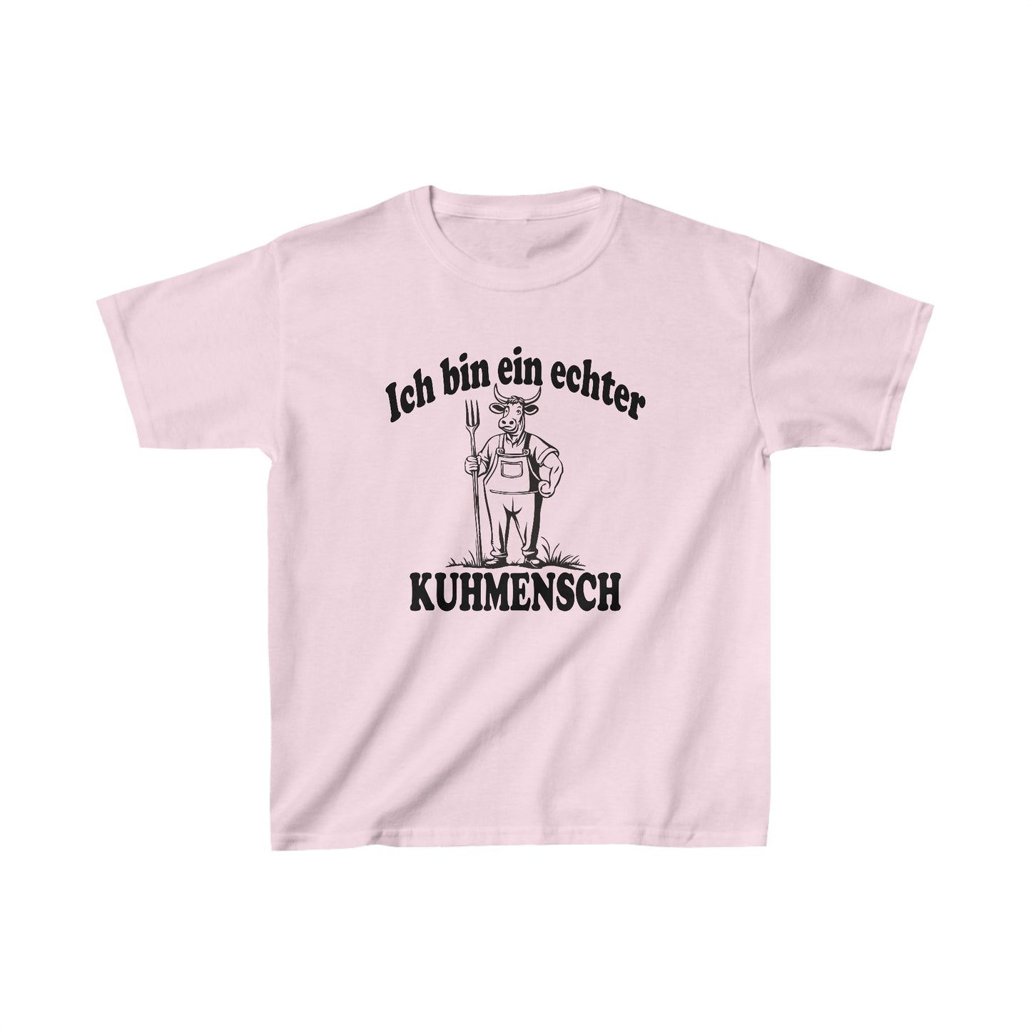 Kinder T-Shirt 'Ich bin ein echter Kuhmensch' | Lustiges Design für Kuhliebhaber