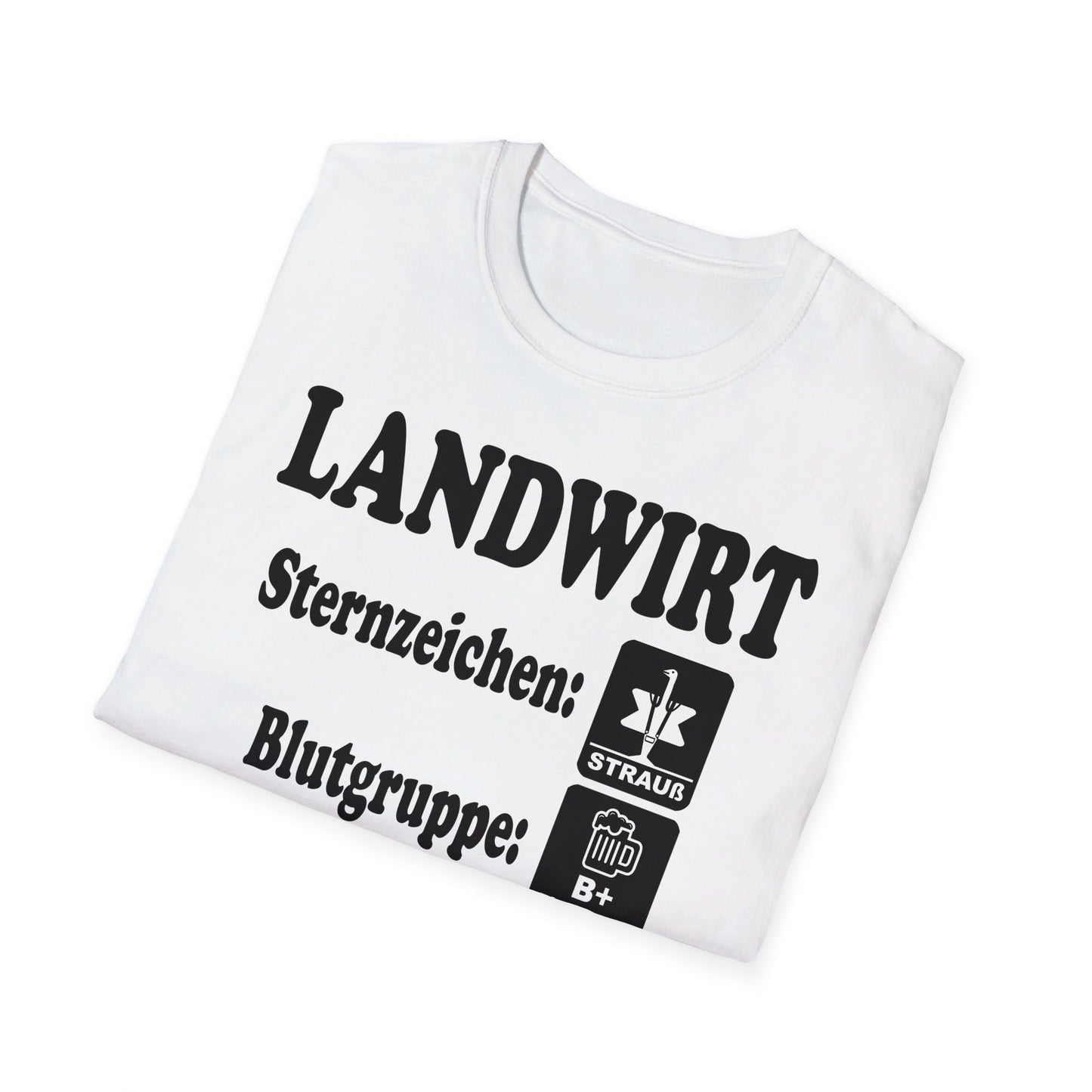 Landwirt, Sternzeichen Strauß, Blutgruppe Bier positiv T-shirt
