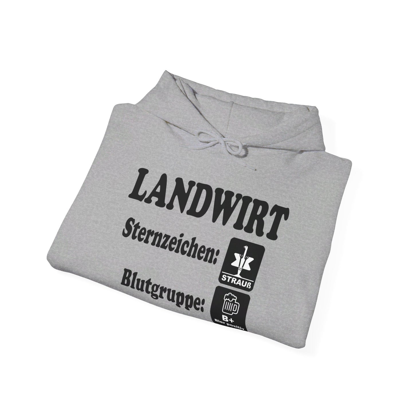 Landwirt: Sternzeichen Strauß, Blutgruppe Bier positiv Hoodie