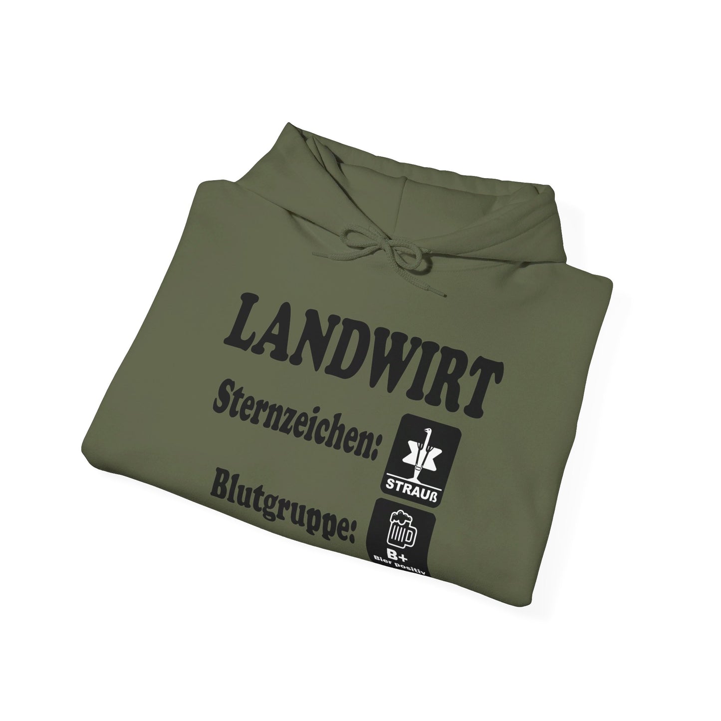 Landwirt: Sternzeichen Strauß, Blutgruppe Bier positiv Hoodie