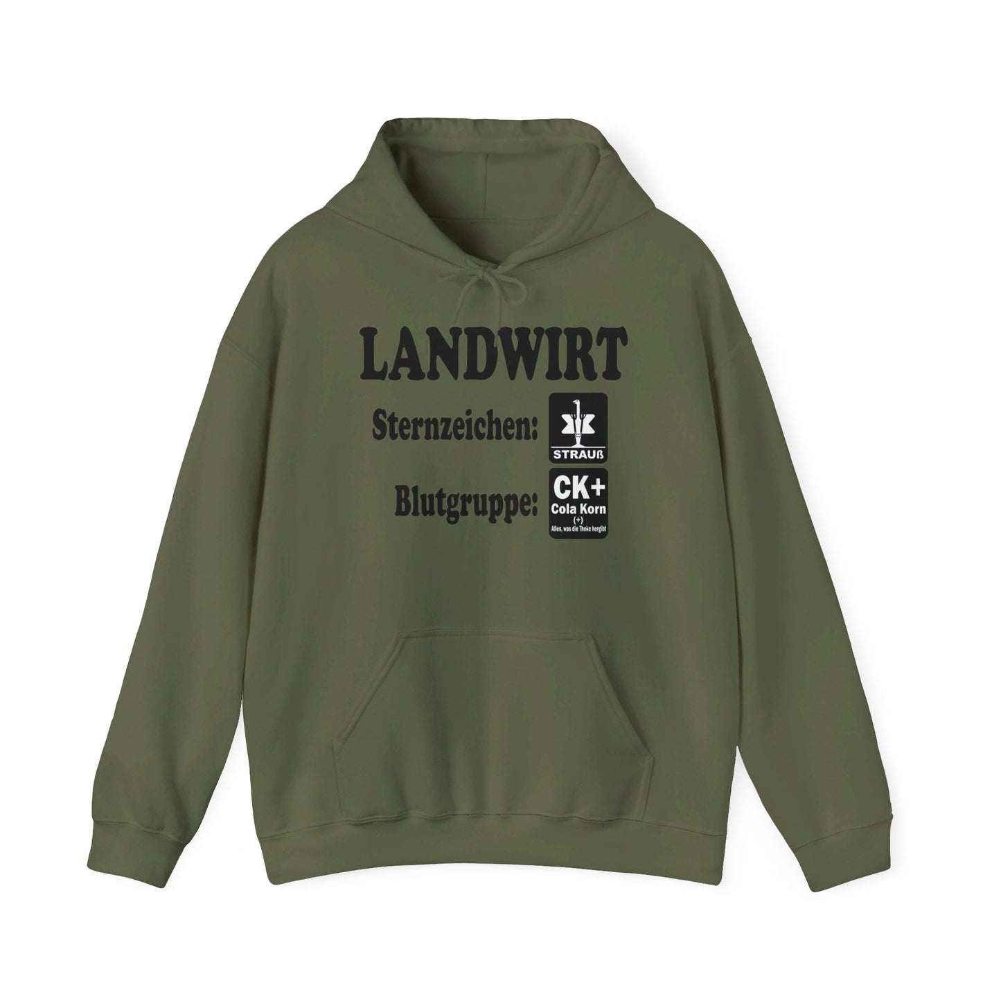 Landwirt: Sternzeichen Strauß, Blutgruppe Cola Korn Hoodie