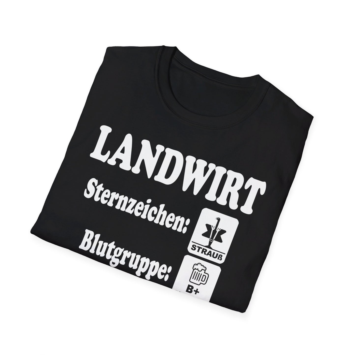 Landwirt, Sternzeichen Strauß, Blutgruppe Bier positiv T-shirt