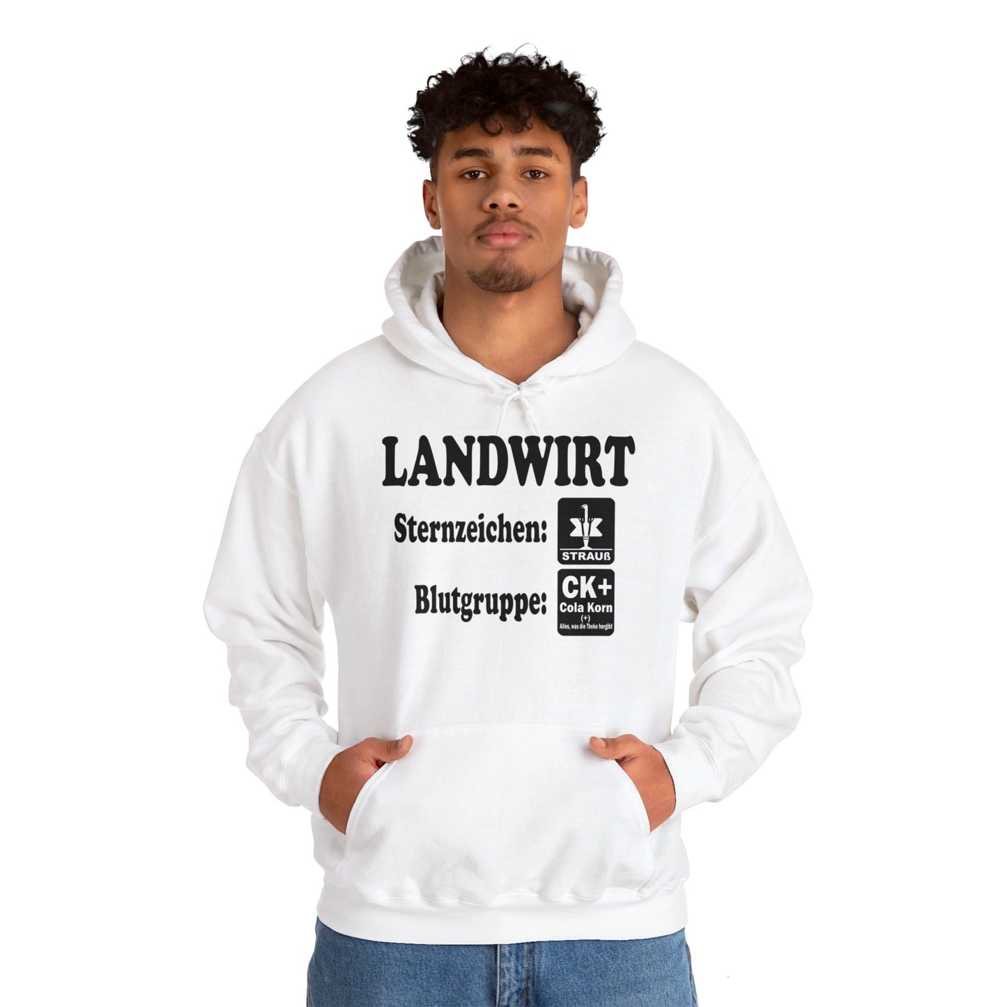 Landwirt: Sternzeichen Strauß, Blutgruppe Cola Korn Hoodie
