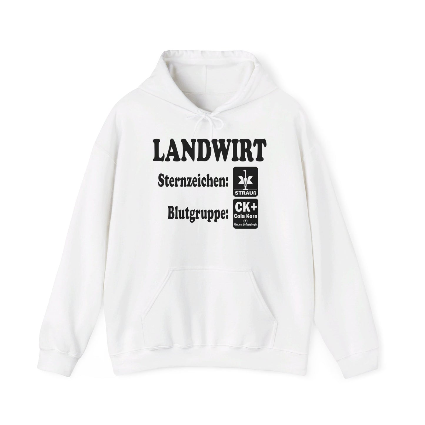 Landwirt: Sternzeichen Strauß, Blutgruppe Cola Korn Hoodie