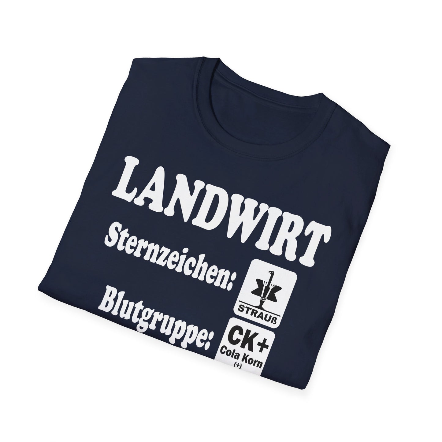 Landwirt, Sternzeichen Strauß, Blutgruppe Cola Korn T-shirt