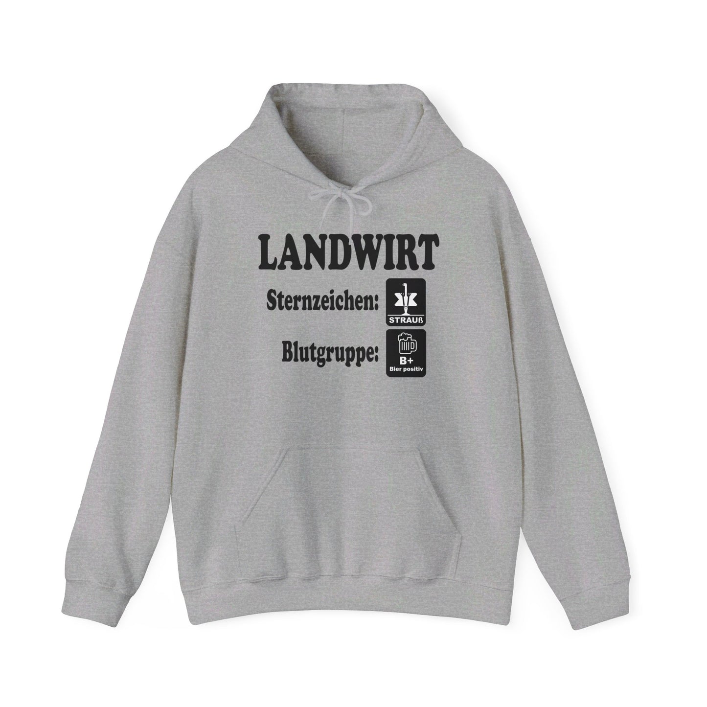 Landwirt: Sternzeichen Strauß, Blutgruppe Bier positiv Hoodie