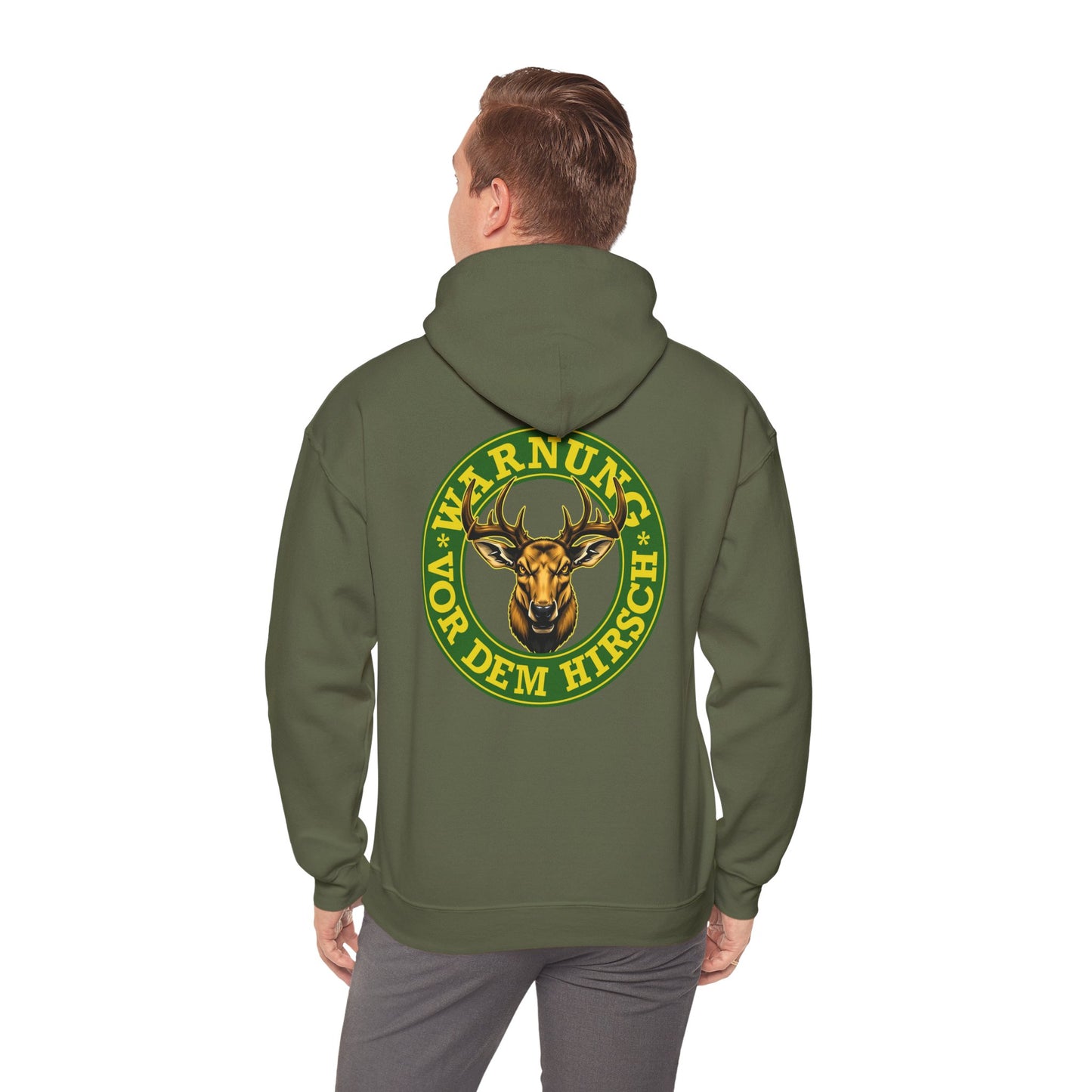 Warnung vor dem Hirsch - Backprint Hoodie