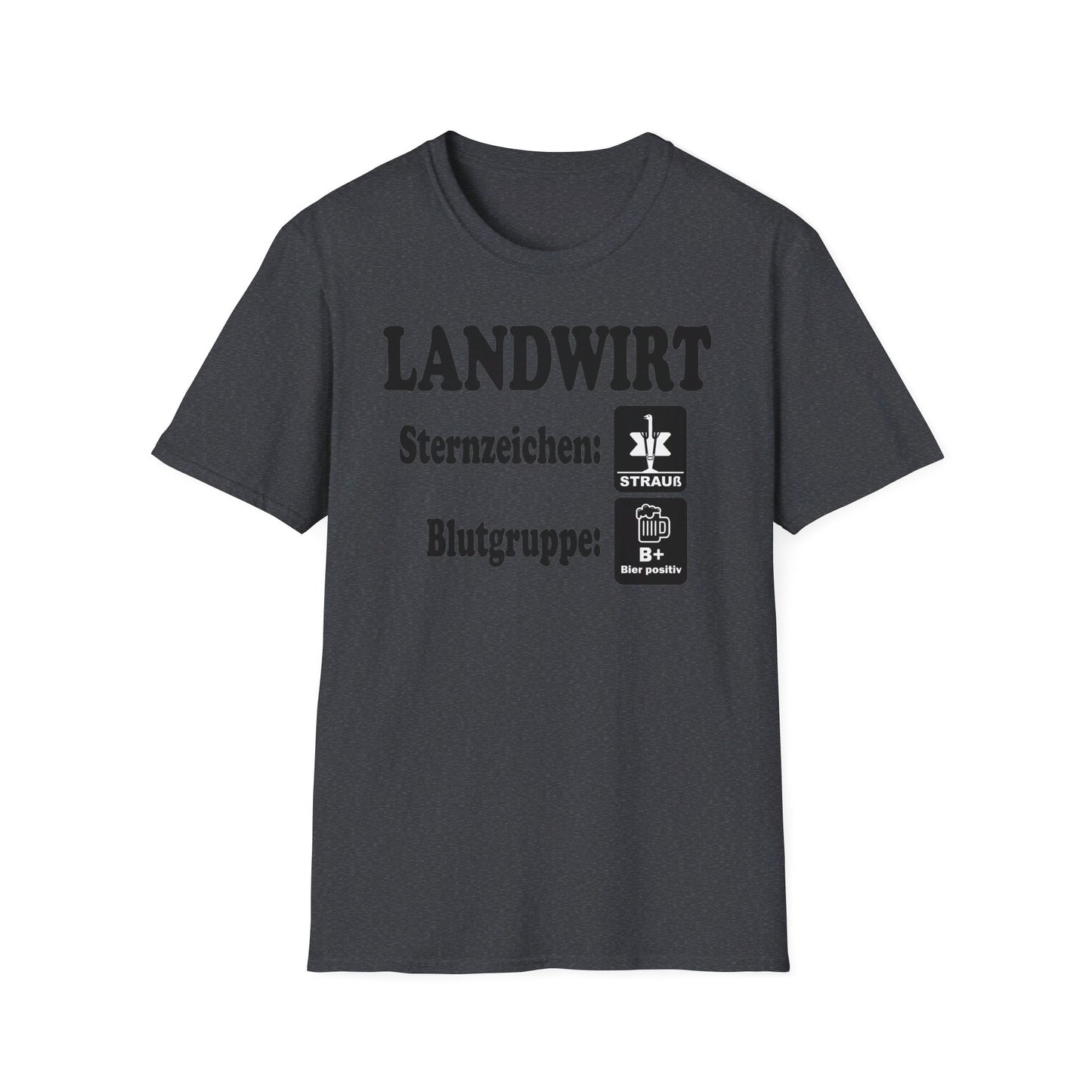 Landwirt, Sternzeichen Strauß, Blutgruppe Bier positiv T-shirt