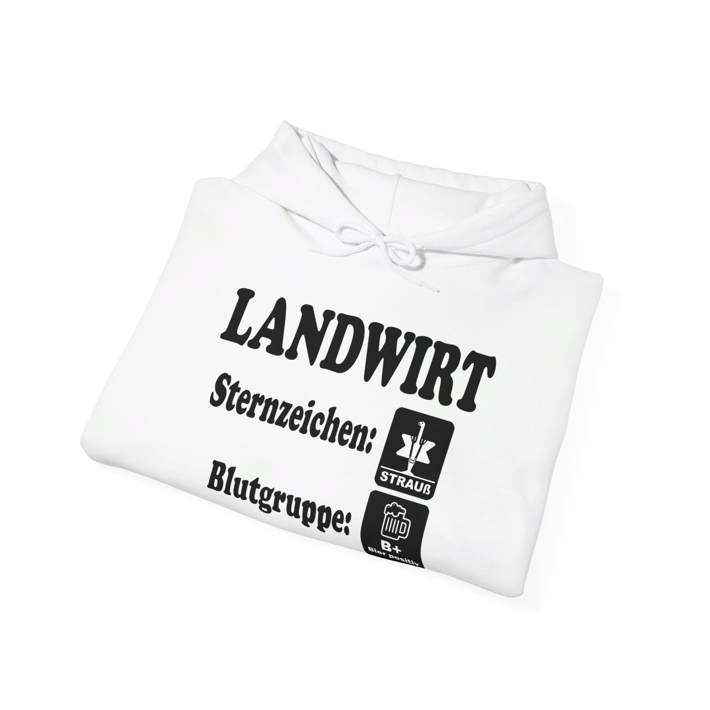 Landwirt: Sternzeichen Strauß, Blutgruppe Bier positiv Hoodie