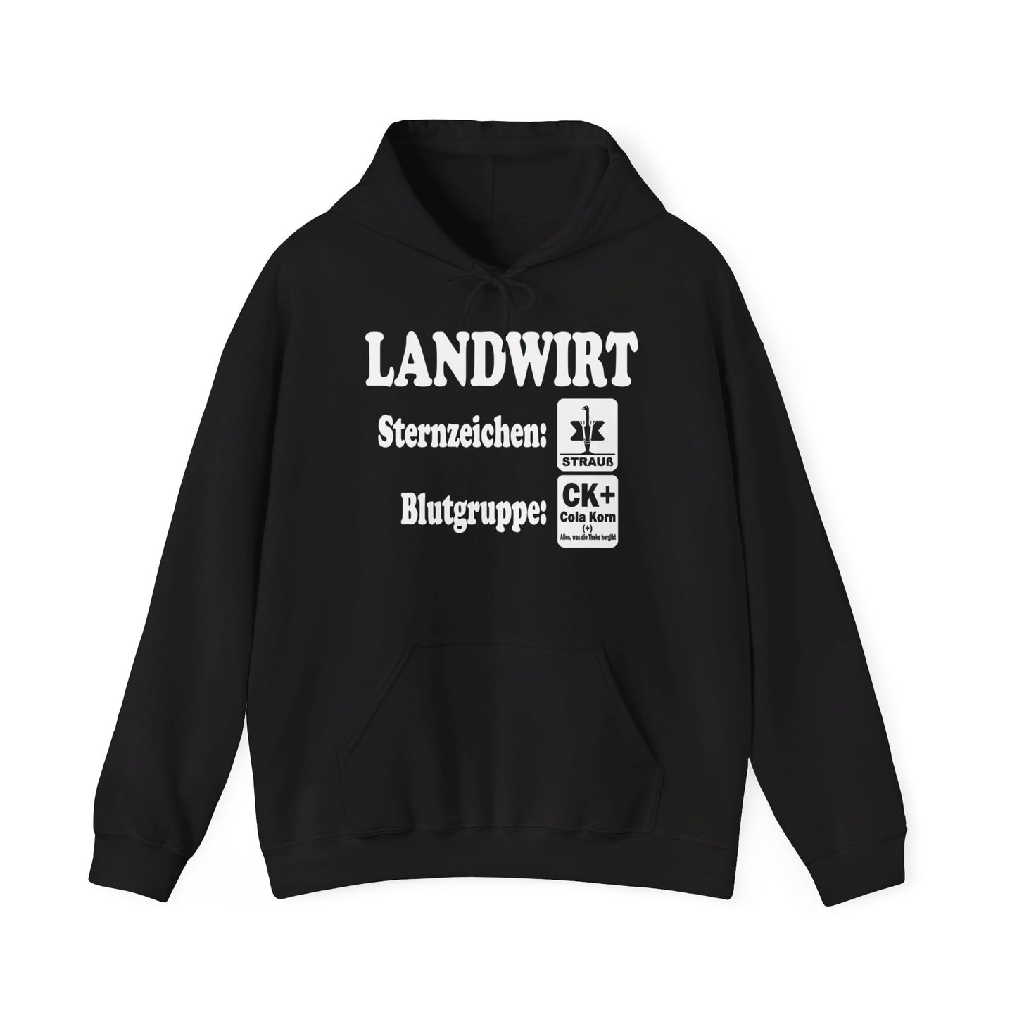 Landwirt: Sternzeichen Strauß, Blutgruppe Cola Korn Hoodie