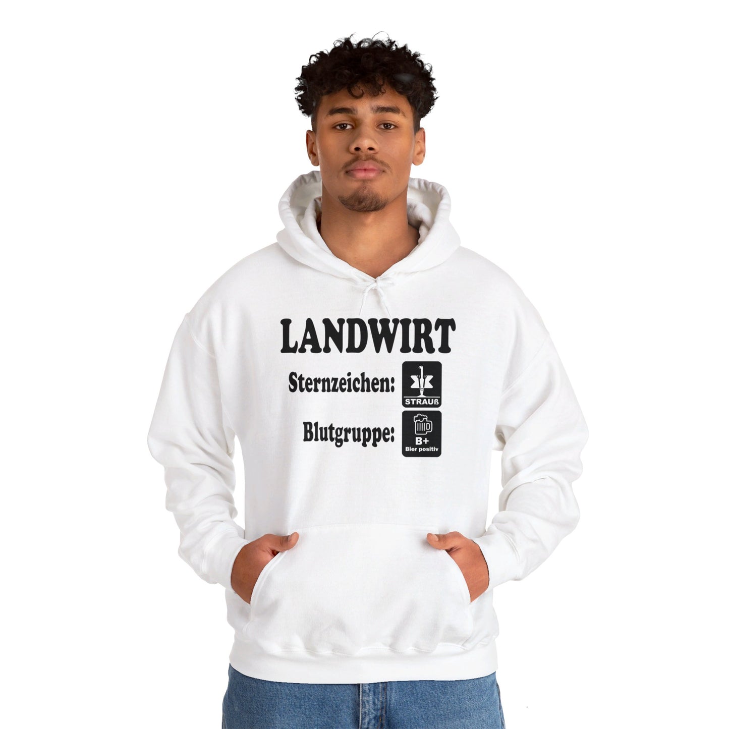 Landwirt: Sternzeichen Strauß, Blutgruppe Bier positiv Hoodie