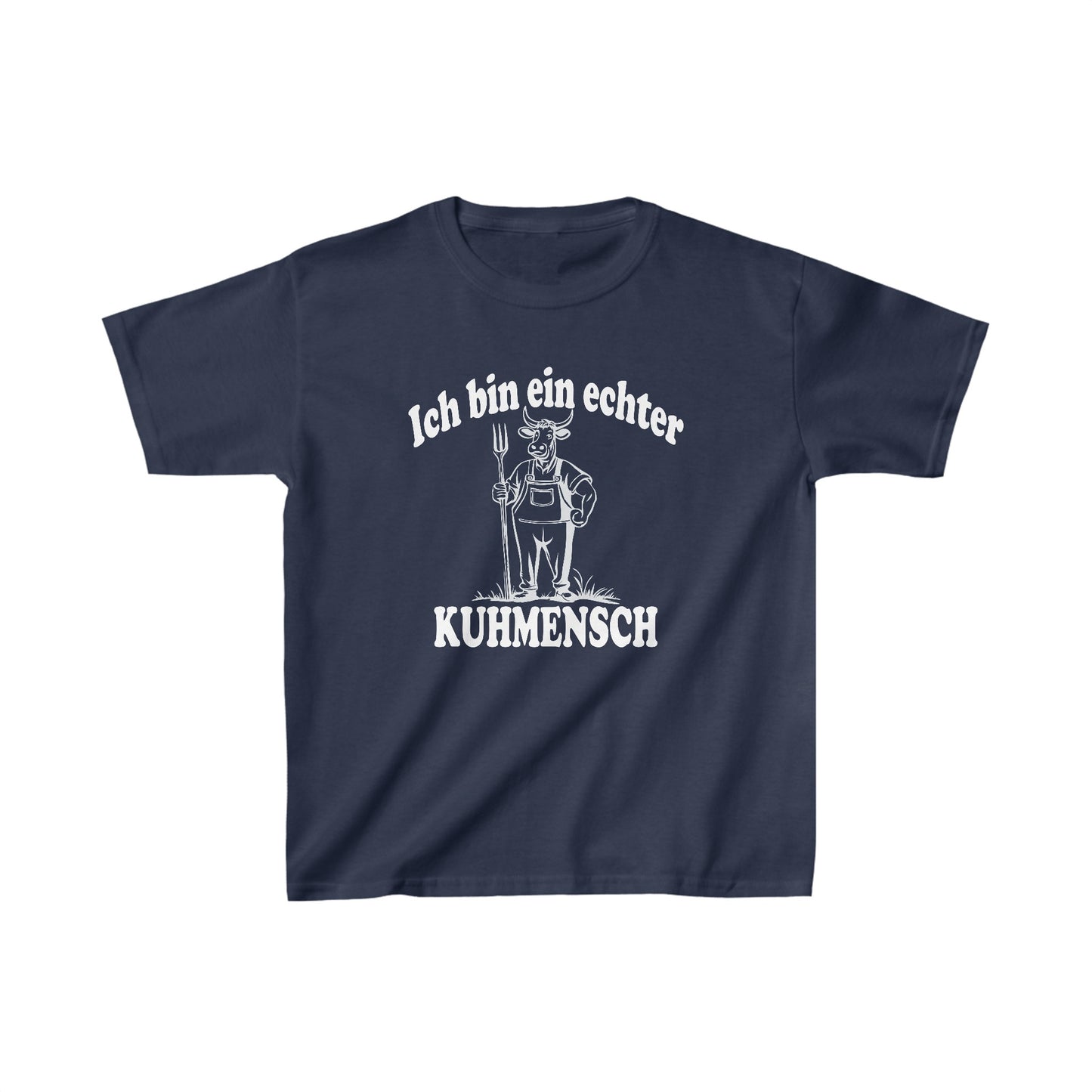 Kinder T-Shirt 'Ich bin ein echter Kuhmensch' | Lustiges Design für Kuhliebhaber