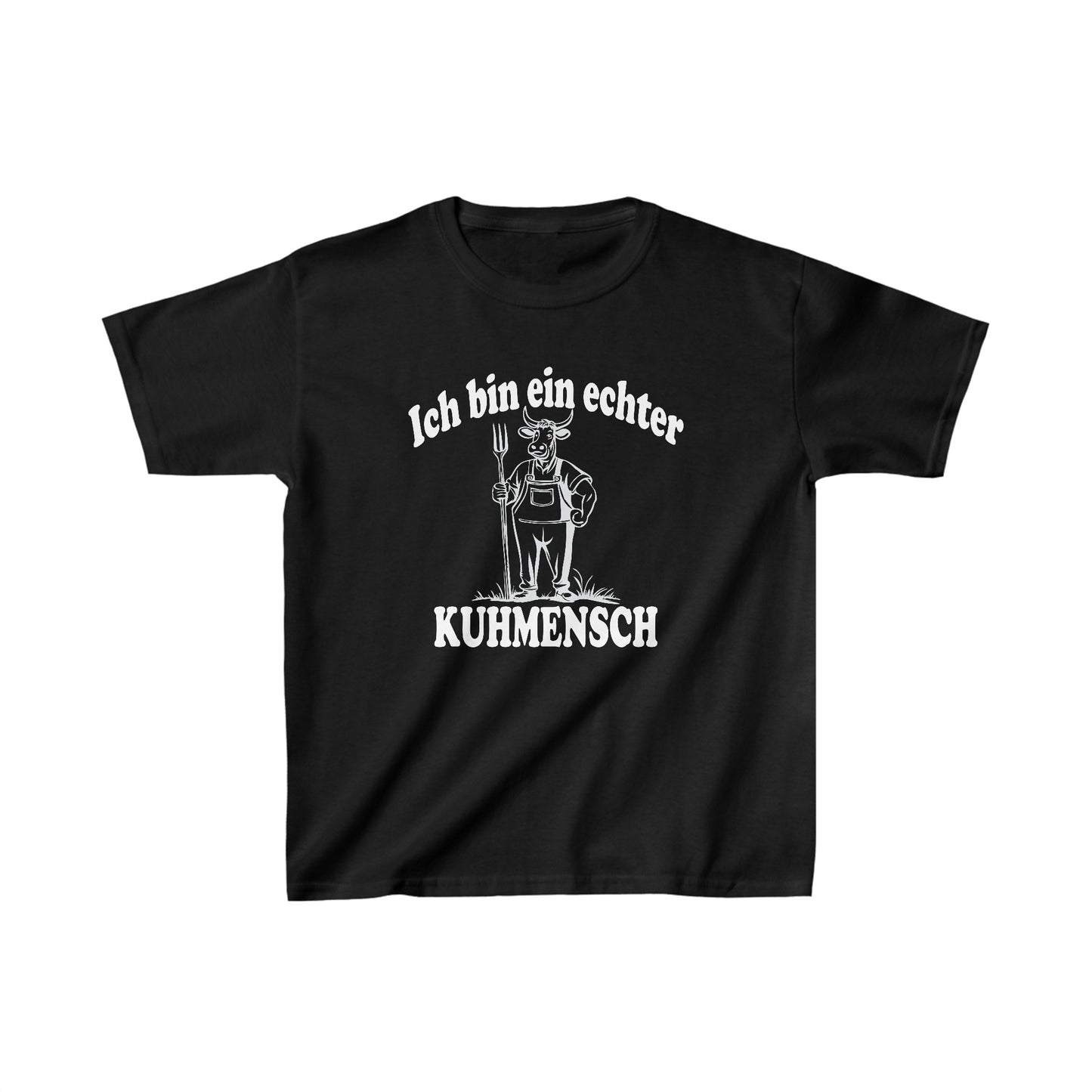 Kinder T-Shirt 'Ich bin ein echter Kuhmensch' | Lustiges Design für Kuhliebhaber