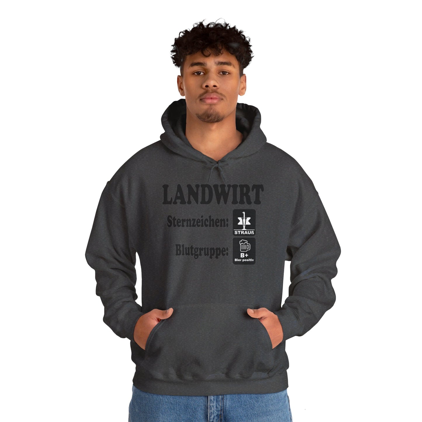 Landwirt: Sternzeichen Strauß, Blutgruppe Bier positiv Hoodie