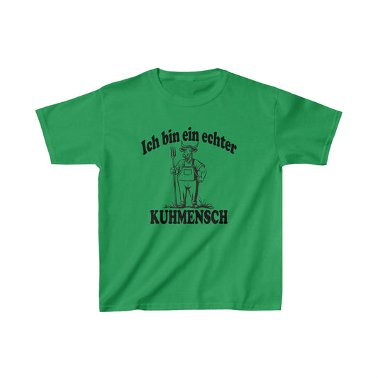 Kinder T-Shirt 'Ich bin ein echter Kuhmensch' | Lustiges Design für Kuhliebhaber