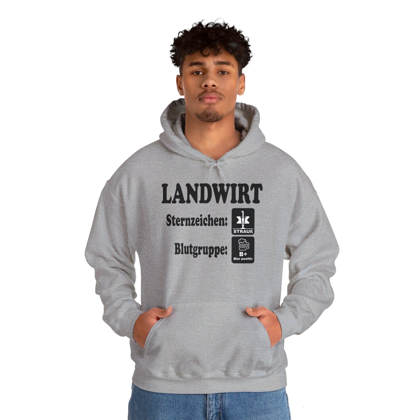 Landwirt: Sternzeichen Strauß, Blutgruppe Bier positiv Hoodie