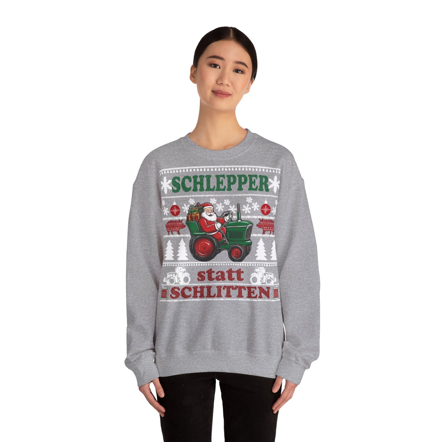 "Schlepper statt Schlitten" Ugly Christmas Sweater