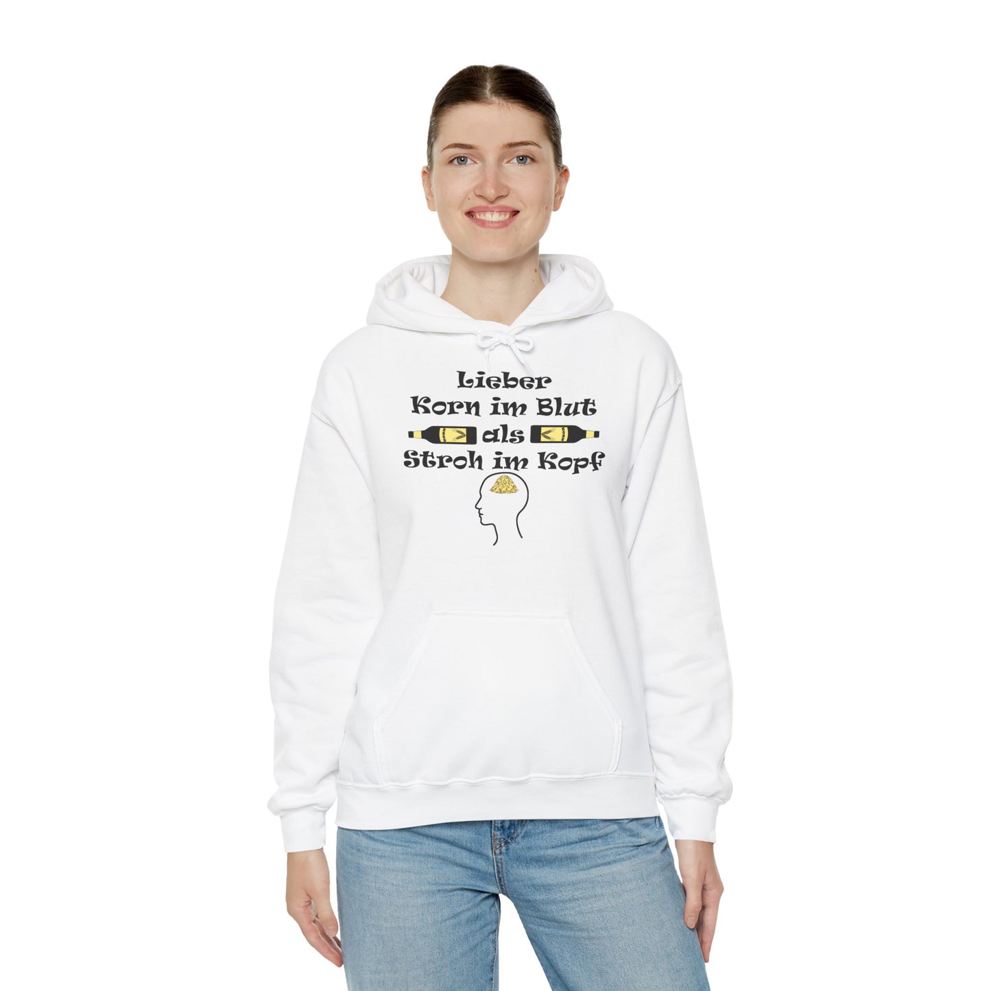 Lieber Korn im Blut als Stroh im Kopf Hoodie