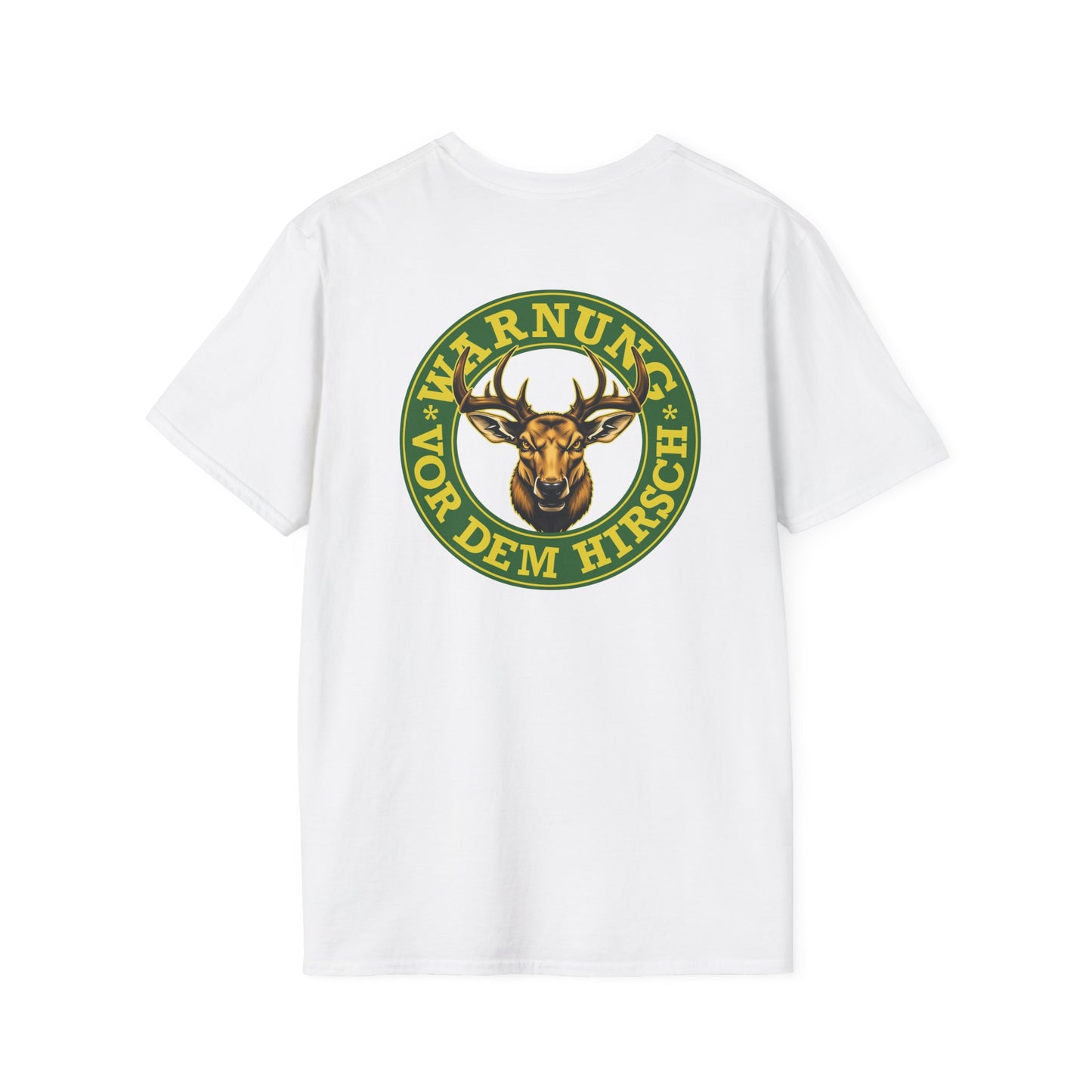 Warnung vor dem Hirsch - Backprint T-Shirt