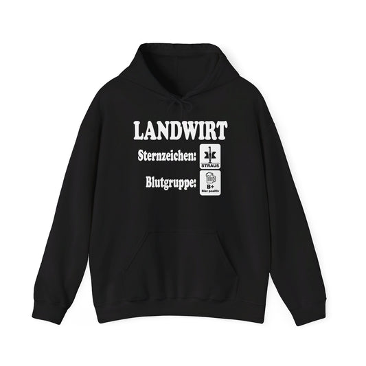 Landwirt: Sternzeichen Strauß, Blutgruppe Bier positiv Hoodie