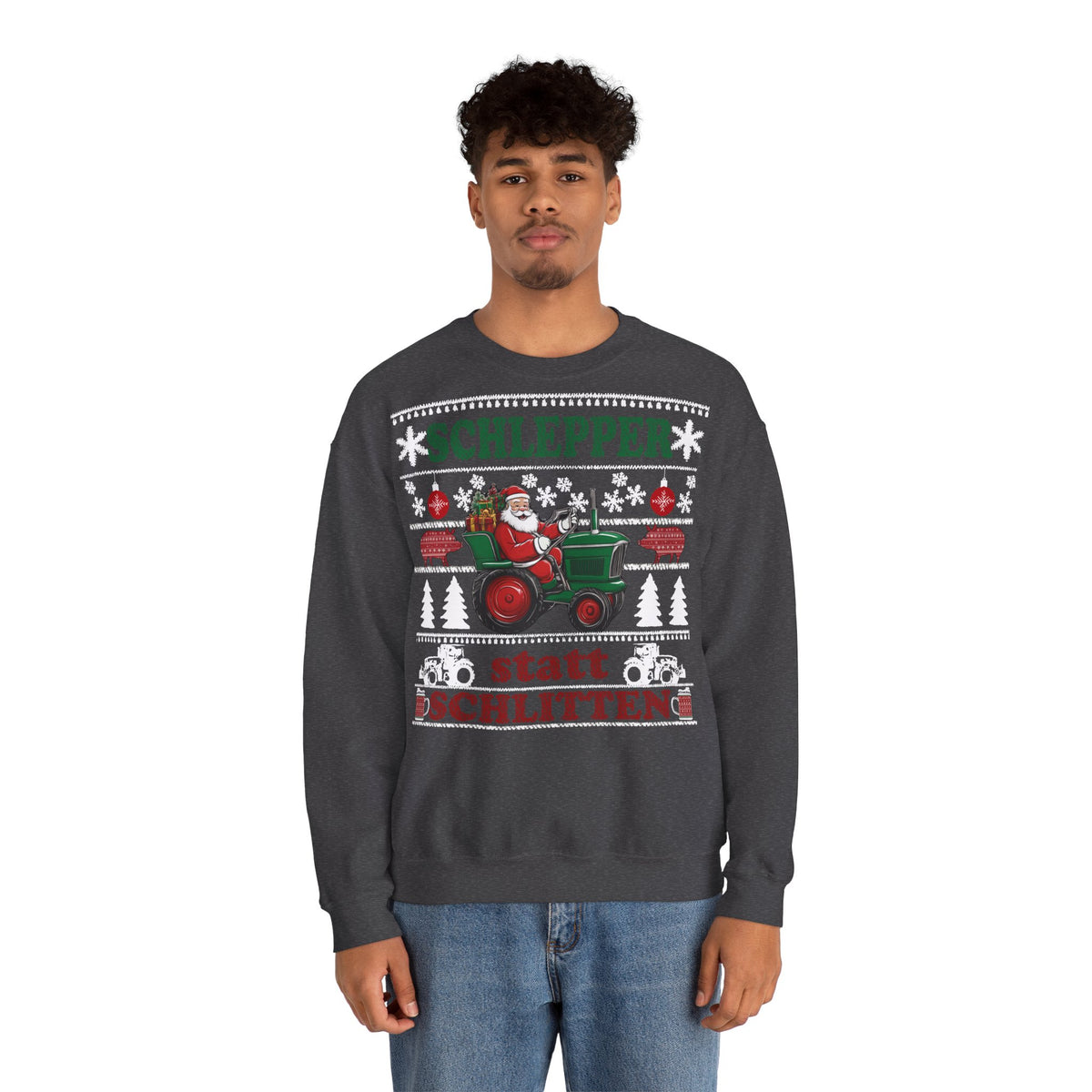 "Schlepper statt Schlitten" Ugly Christmas Sweater