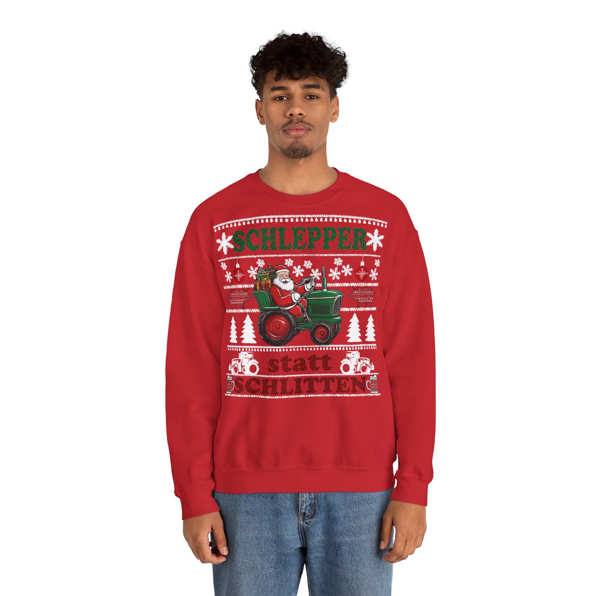 "Schlepper statt Schlitten" Ugly Christmas Sweater