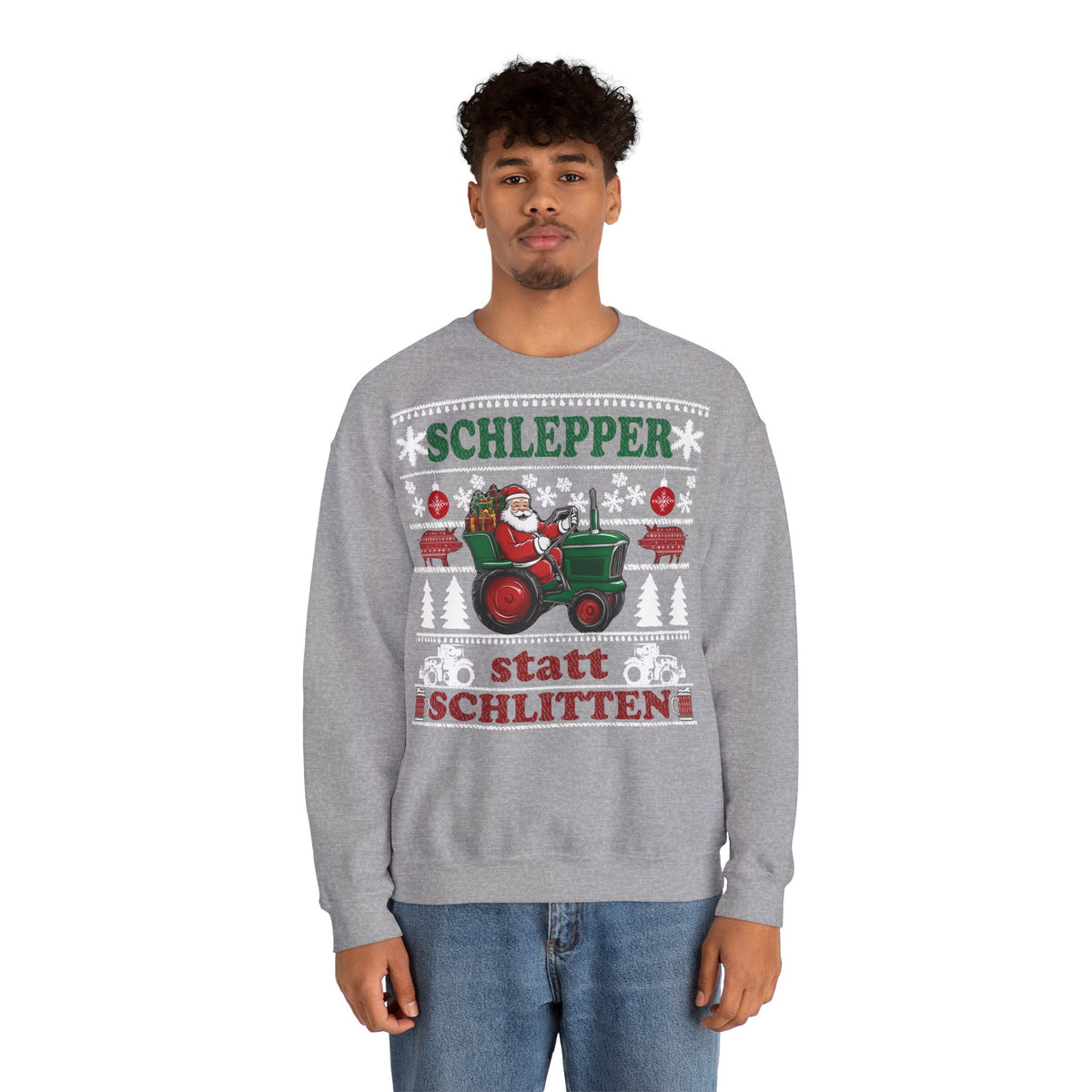 "Schlepper statt Schlitten" Ugly Christmas Sweater