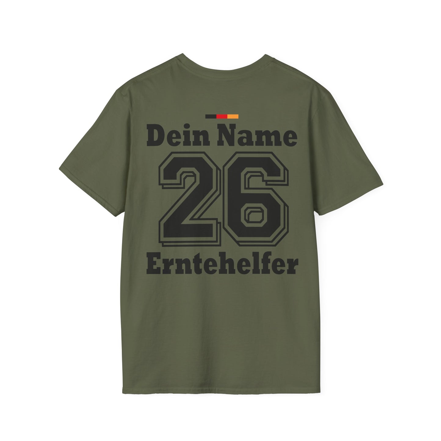 Professionelle Arbeitskleidung für Lohnunternehmen: Individuelles Erntehelfer Trikot mit Funktionsbezeichnung.