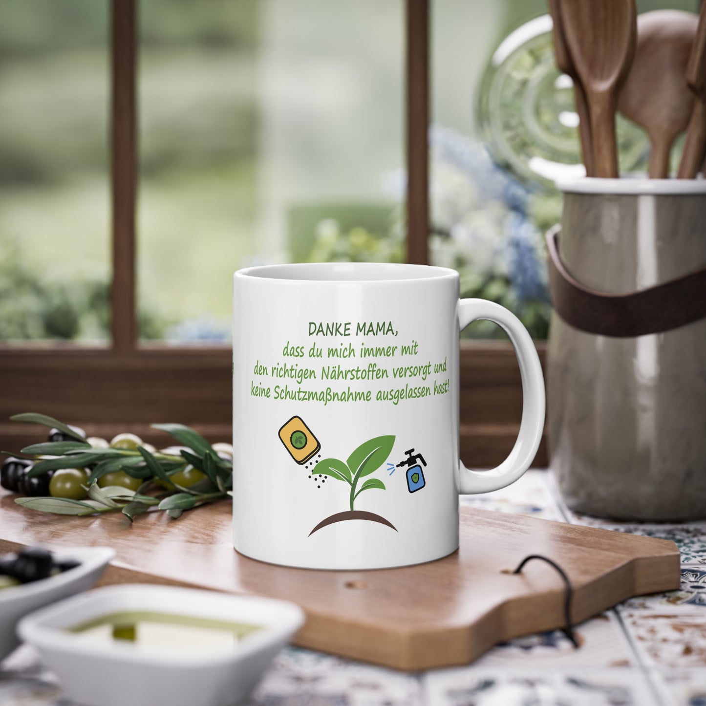 Rückseite der Tasse mit hochwertigem Agrar- & Natur-Design für stolze Mamas.