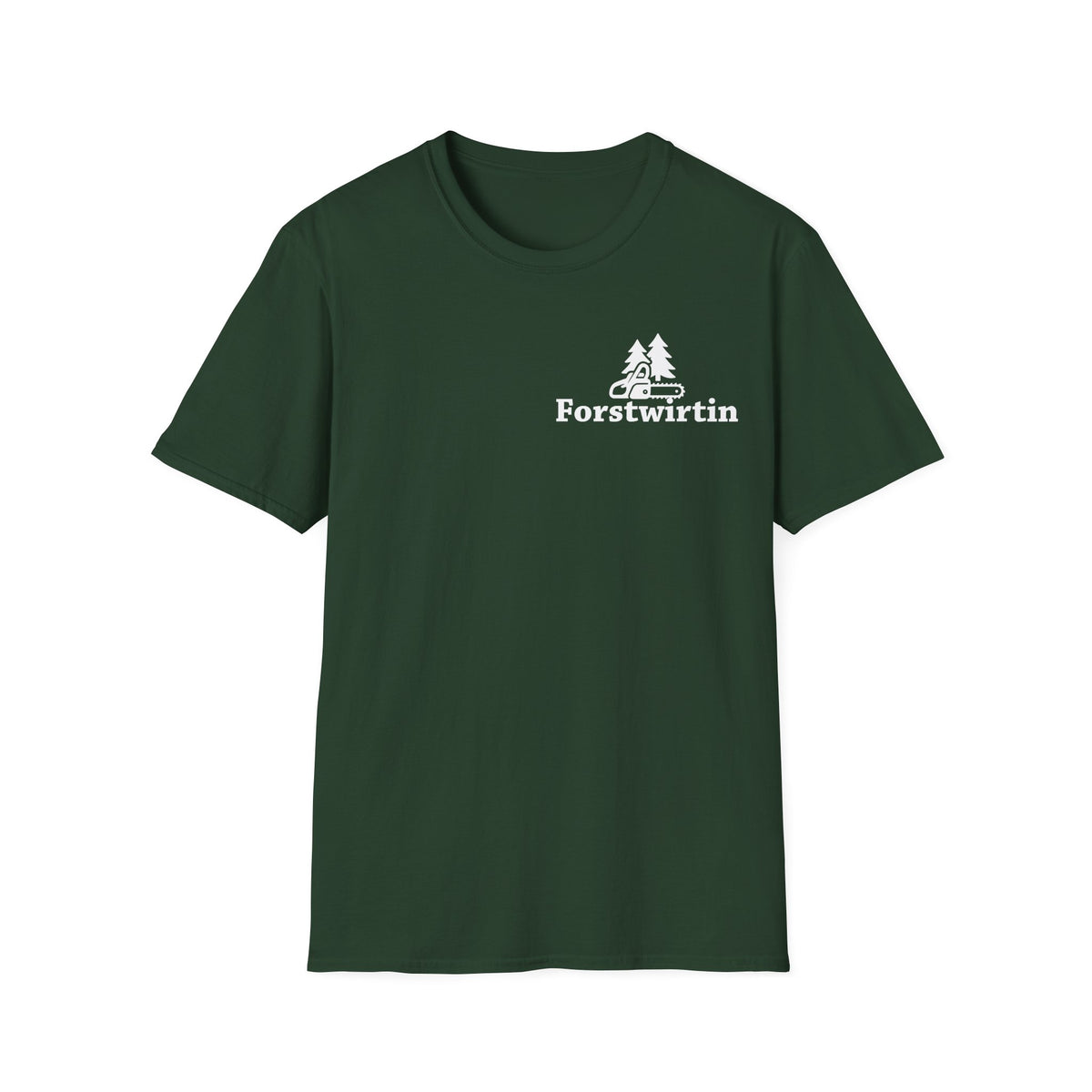 Schlichtes Forstwirtin Basic T-Shirt für Damen mit dezentem Motiv