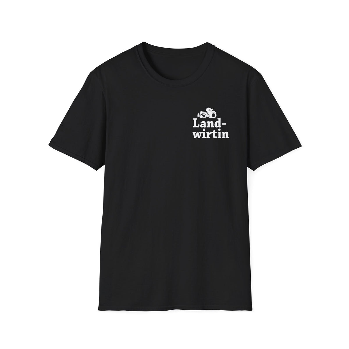 Schlichtes Landwirtin Basic T-Shirt für Damen mit dezentem Brustdruck