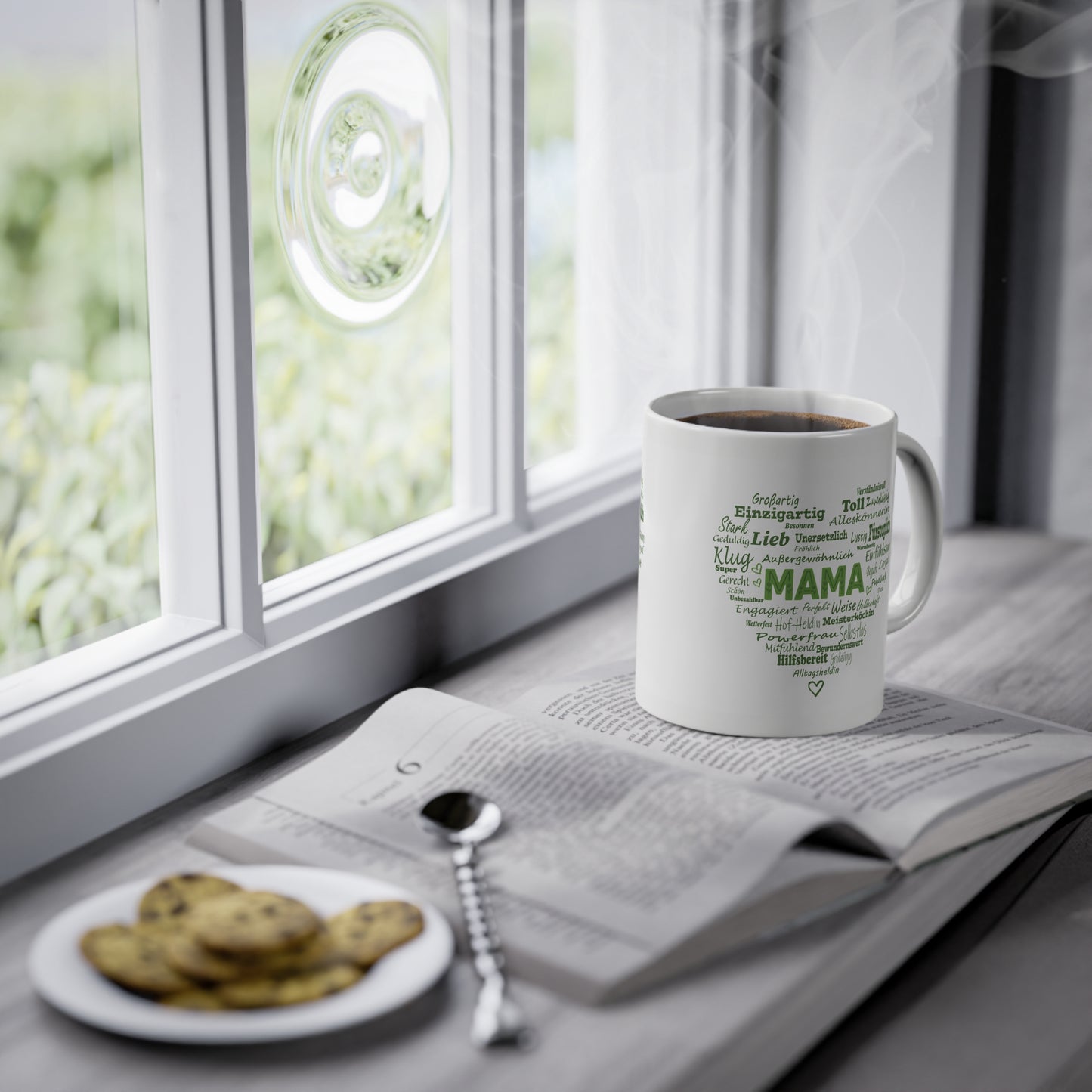Weihnachtsgeschenk fuer Frauen in der Landwirtschaft grüne Tasse Danke Mama.