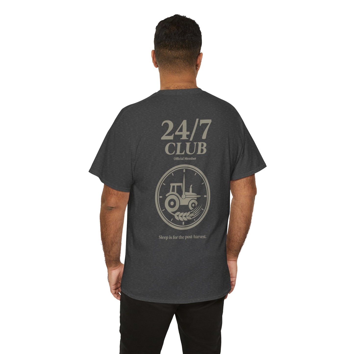 Leichtes Baumwoll T-Shirt für Mähdrescher Fahrer und Abfahrer 24 7 Club.