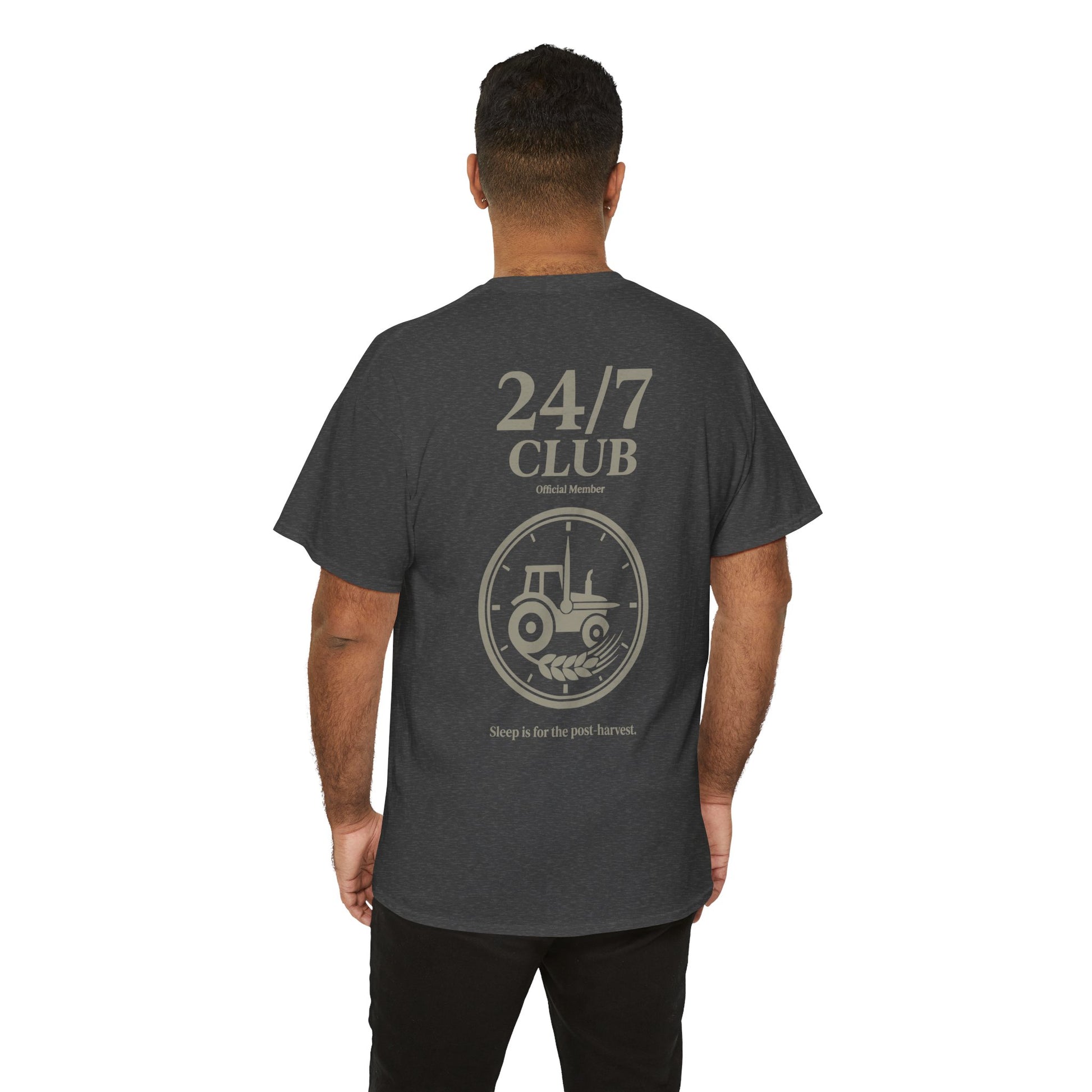 Leichtes Baumwoll T-Shirt für Mähdrescher Fahrer und Abfahrer 24 7 Club.