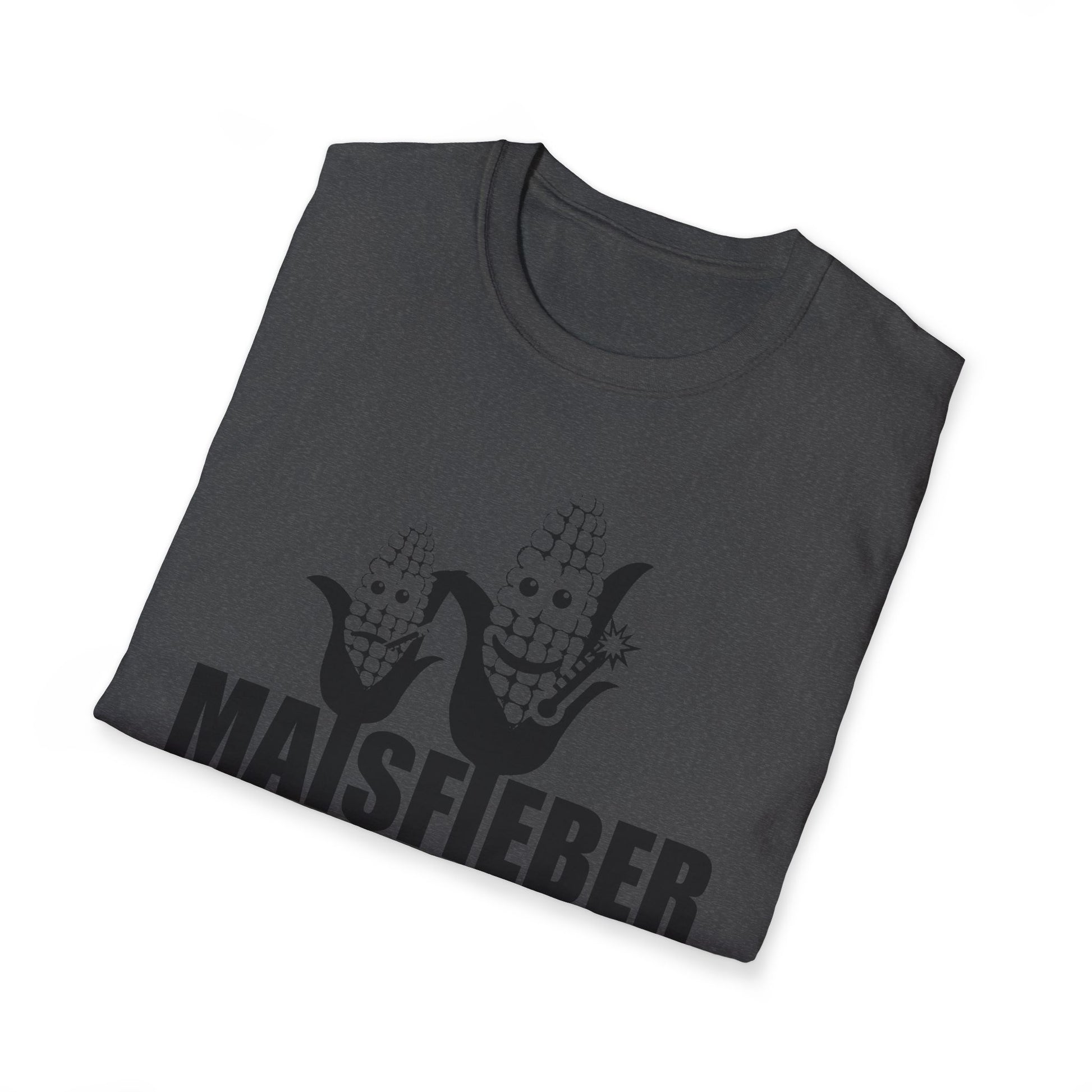 Detailansicht Baumwollstoff Maisfieber T-Shirt hochwertige Arbeitskleidung.
