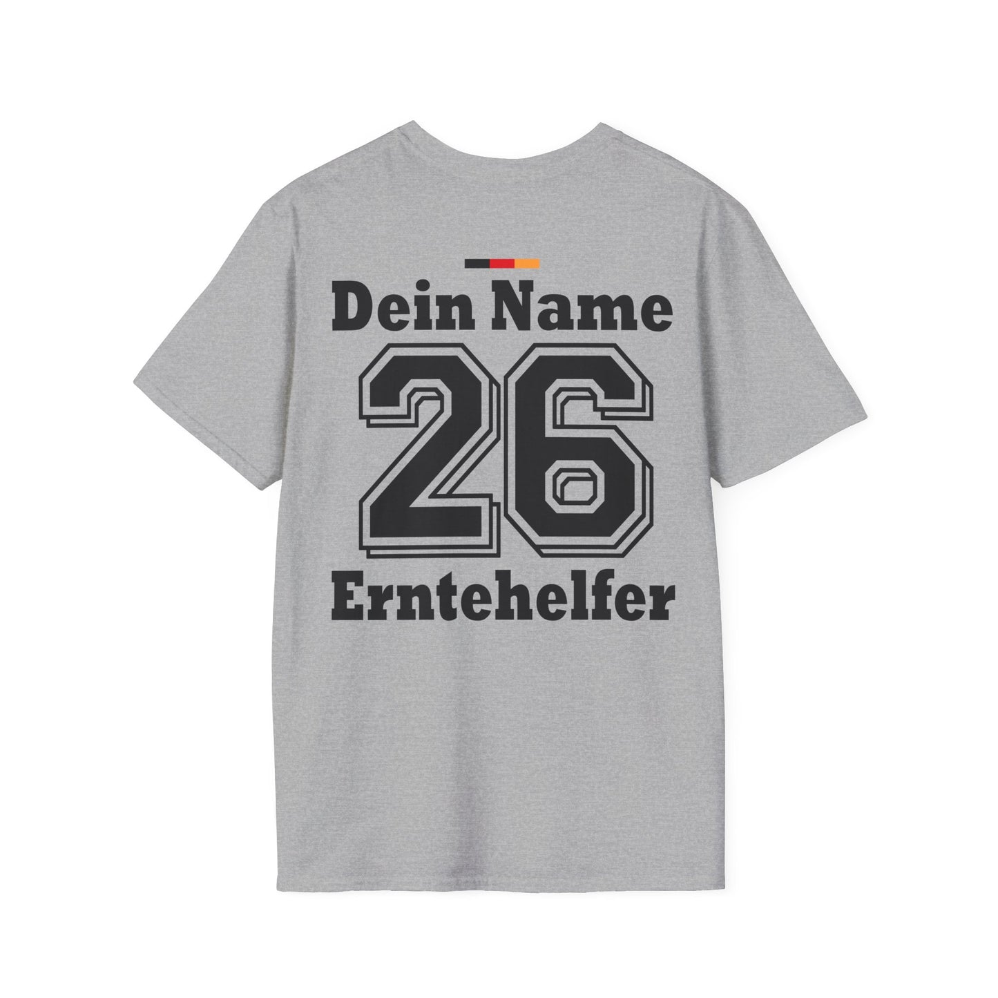 Detailansicht der Individualisierung mit eigenem Namen und Funktion auf dem Agrar-Trikot.