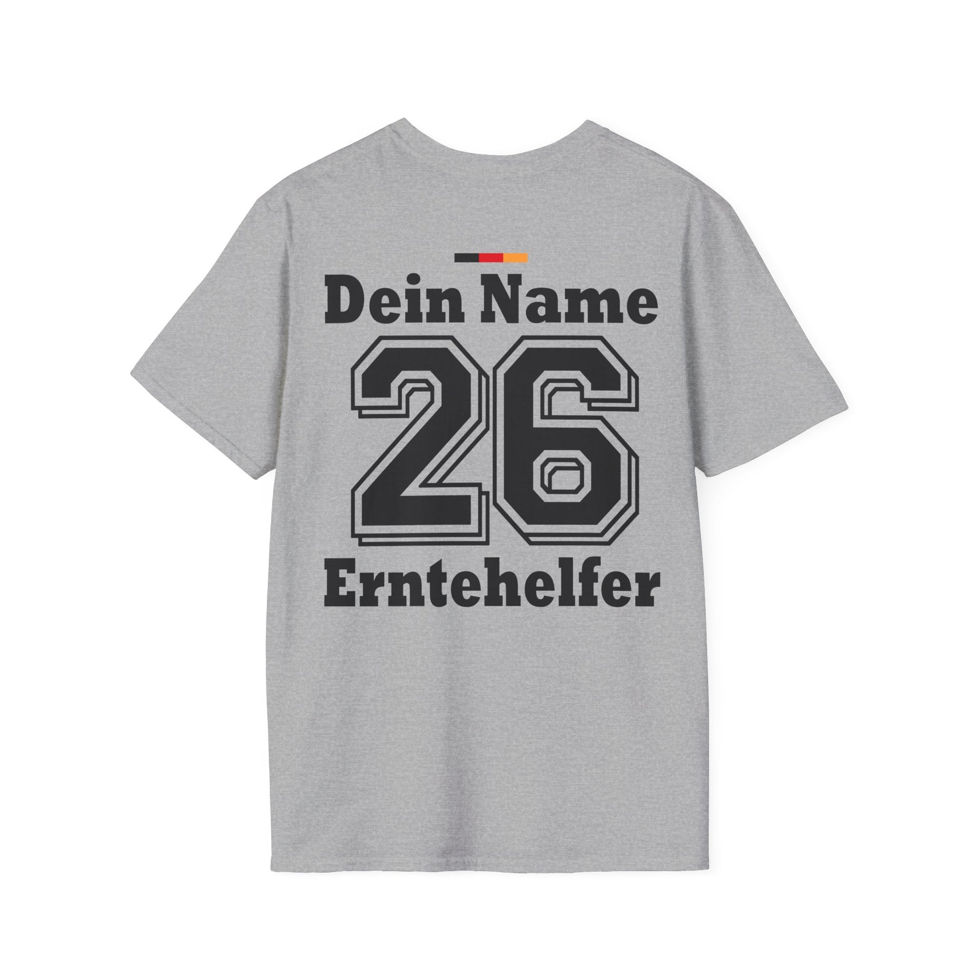 Detailansicht der Individualisierung mit eigenem Namen und Funktion auf dem Agrar-Trikot.