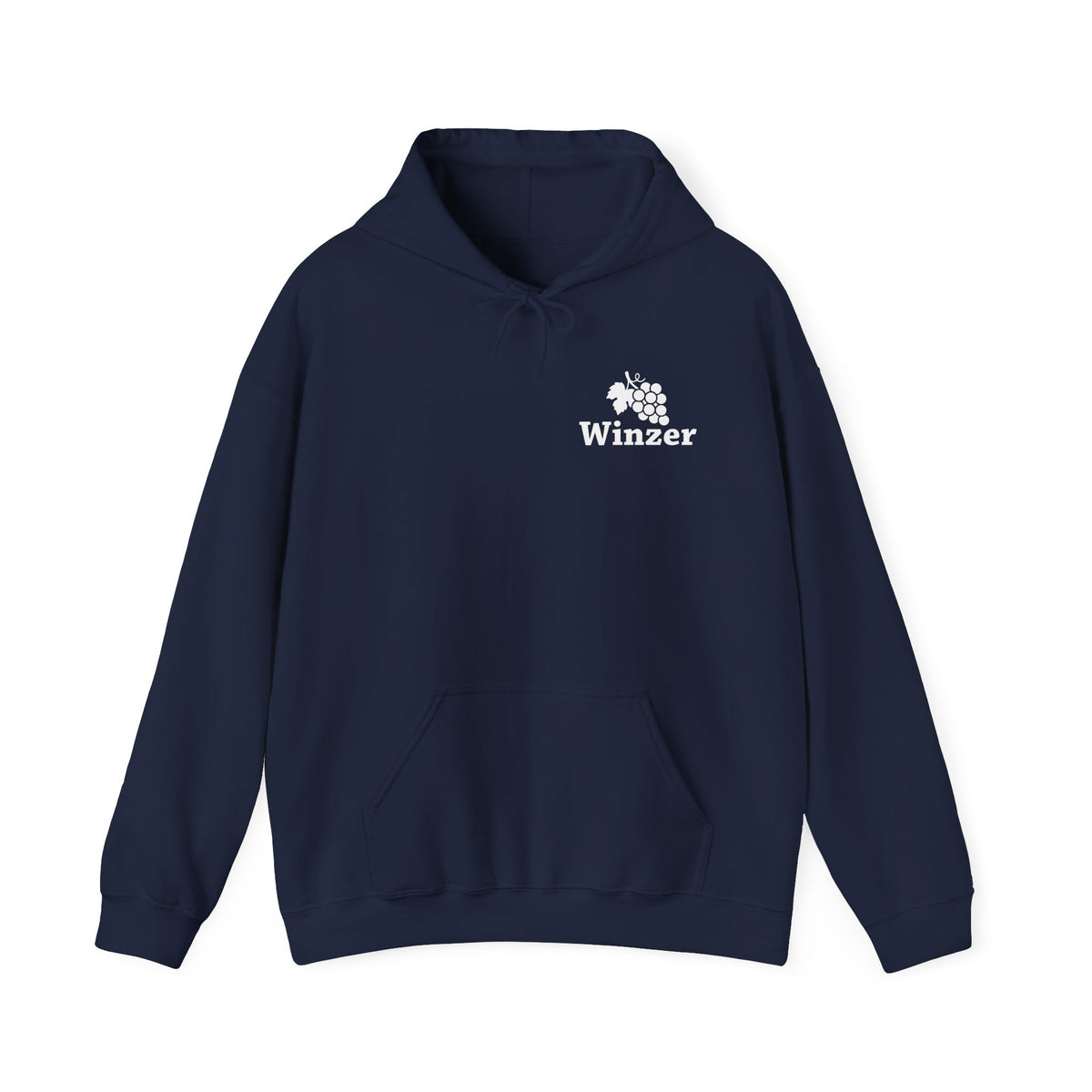 Schlichter Winzer Basic Hoodie für Herren mit dezentem Brustaufdruck